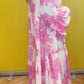 Vestido largo de verano con escote en V y estampado de bosque para mujer