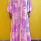 Vestido largo de verano con escote en V y estampado de bosque para mujer