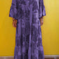 Vestido largo de verano con escote en V y estampado de bosque para mujer