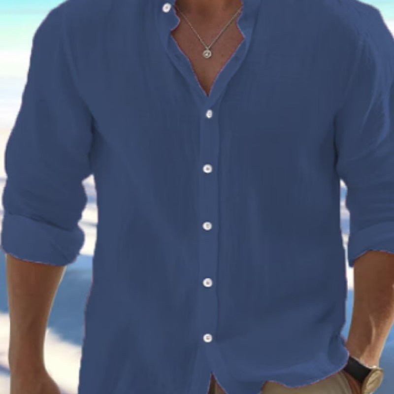 🔥Limited time 50% off🔥Men's Casual Solid Color Button-Down Shirt