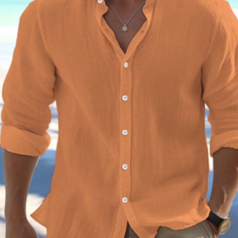 🔥Limited time 50% off🔥Men's Casual Solid Color Button-Down Shirt