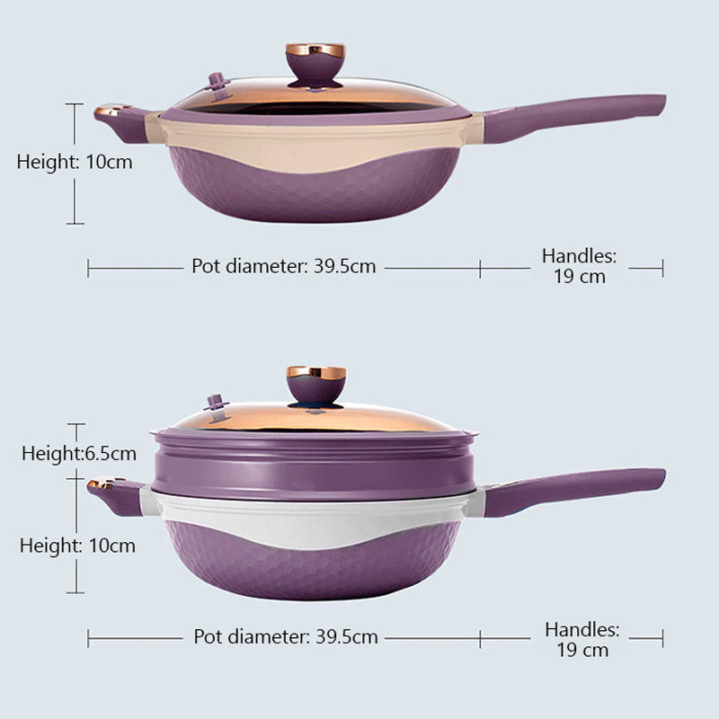 🔥Free Shipping🔥 Non-Stick Pan With Steamer Basket