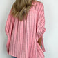 Camisa casual de rayas para mujer 50 % de descuento por tiempo limitado