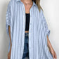 Camisa casual de rayas para mujer 50 % de descuento por tiempo limitado