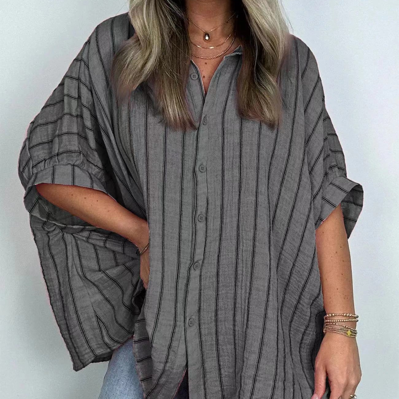 🔥Limited Time 50% OFF🔥Women's Casual Striped Shirt