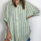 Camisa casual de rayas para mujer 50 % de descuento por tiempo limitado