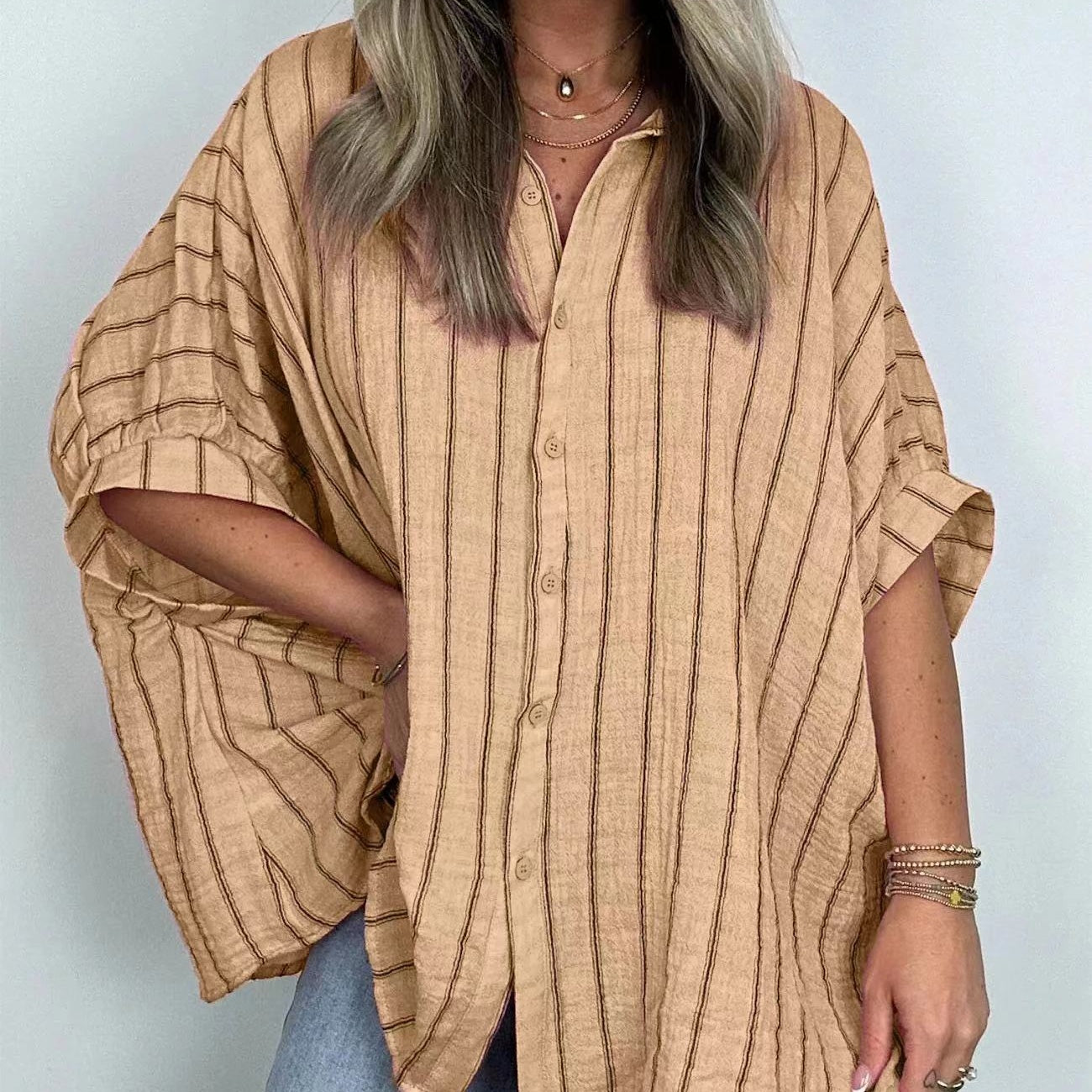 🔥Limited Time 50% OFF🔥Women's Casual Striped Shirt