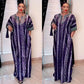 Élégant cou rond Robe de strass rayée