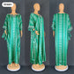 Élégant cou rond Robe de strass rayée