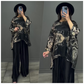 Ensemble de 2 pièces en vrac flowy de la mode féminine