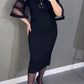 Robe en mailles de mode avec fermeture à glissière