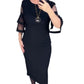 Robe en mailles de mode avec fermeture à glissière