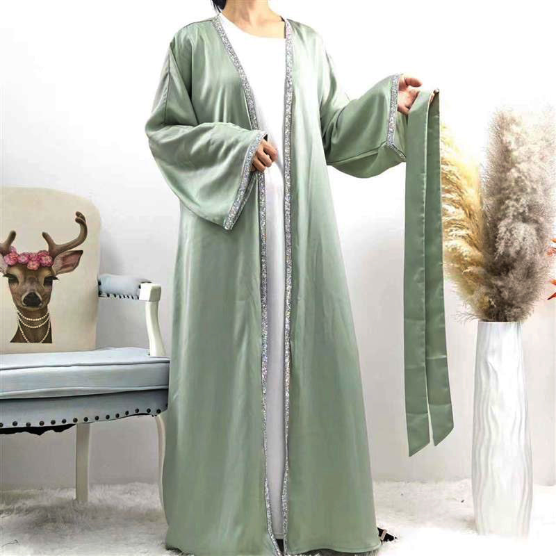 Women's Soft Long Sleeves Lightweight Waisted Robe