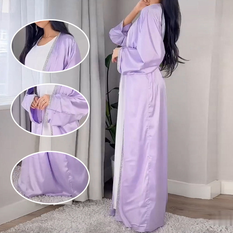 Women's Soft Long Sleeves Lightweight Waisted Robe