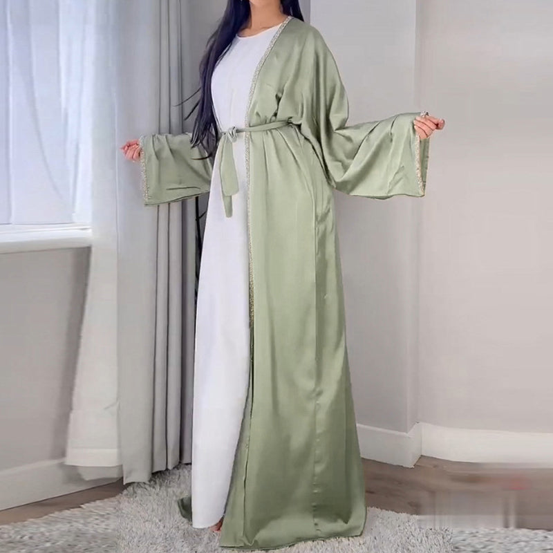 Women's Soft Long Sleeves Lightweight Waisted Robe