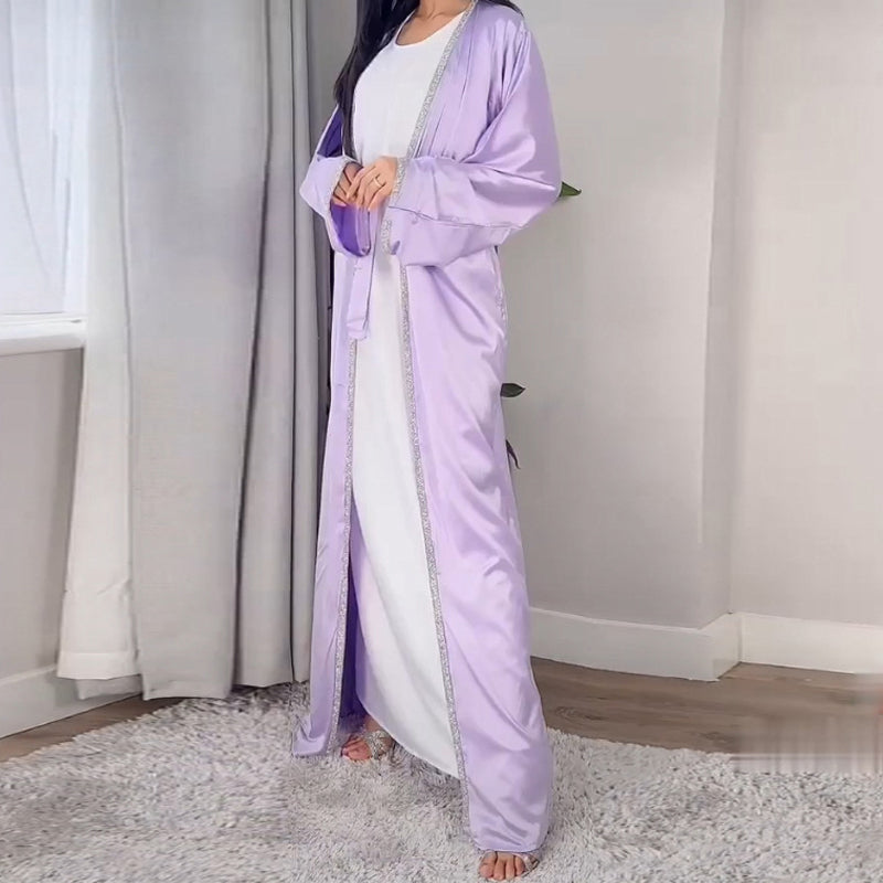 Women's Soft Long Sleeves Lightweight Waisted Robe