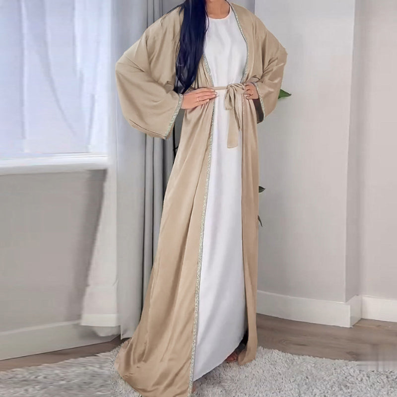 Women's Soft Long Sleeves Lightweight Waisted Robe