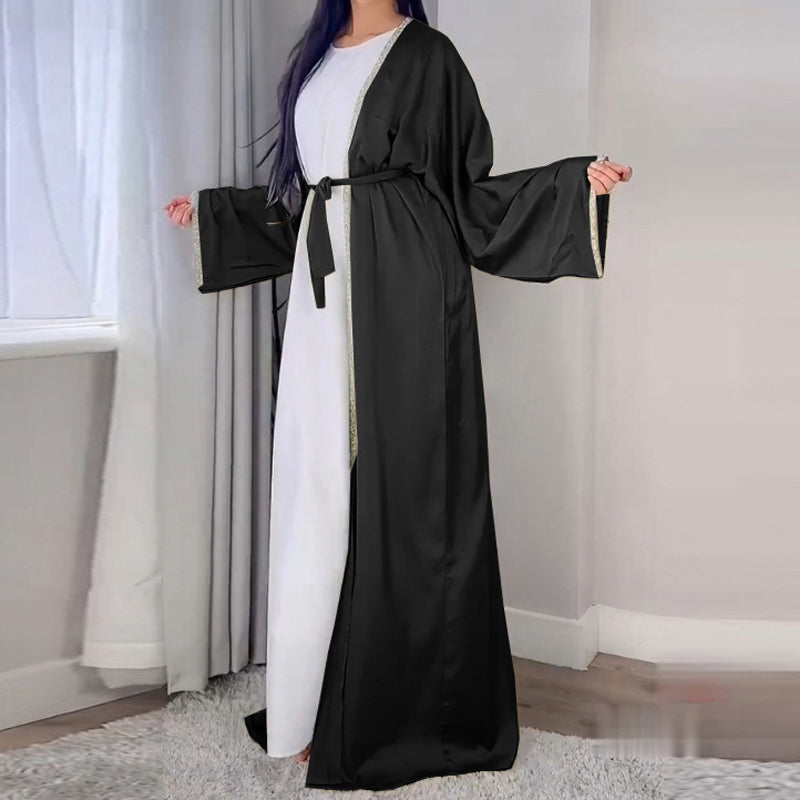 Women's Soft Long Sleeves Lightweight Waisted Robe