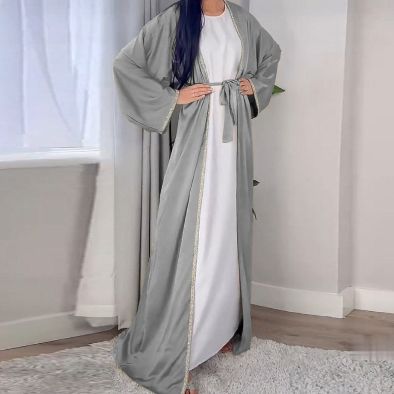 Women's Soft Long Sleeves Lightweight Waisted Robe