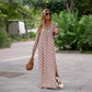Vestido bohemio de manga larga con escote en V