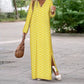 Vestido bohemio de manga larga con escote en V