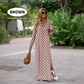Vestido bohemio de manga larga con escote en V