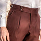 🔥50 % de descuento por tiempo limitado 🔥Pantalones casuales rectos de color liso para hombre 