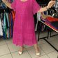 🔥50 % de descuento por tiempo limitado🔥Vestido de encaje de manga corta en color liso 