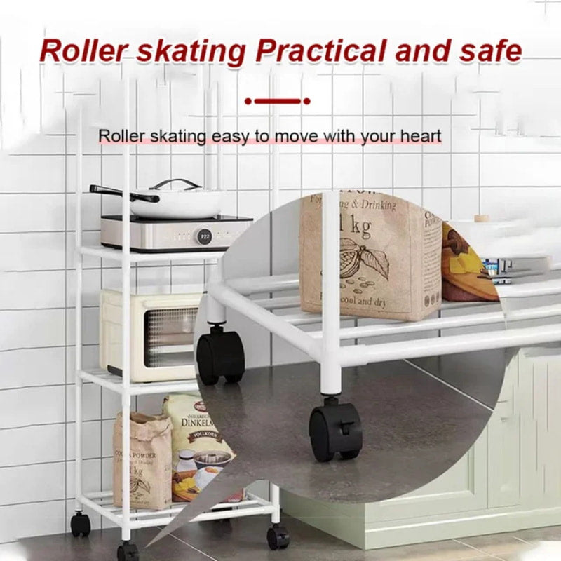 🔥Limited Time 50% OFF🔥Multi-Tier Storage Shelf with Sliding Wheels