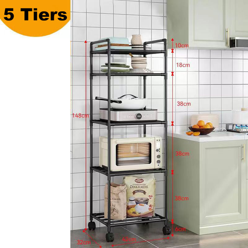 🔥Limited Time 50% OFF🔥Multi-Tier Storage Shelf with Sliding Wheels