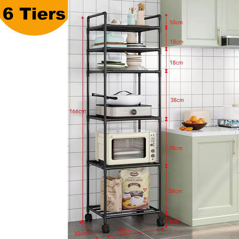 🔥Limited Time 50% OFF🔥Multi-Tier Storage Shelf with Sliding Wheels