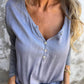 🔥50 % DE DESCUENTO POR TIEMPO LIMITADO🔥Top de manga larga con escote en V de color liso moderno para mujer
