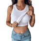 💖LAST DAY SPECIAL PRICE: ￡12.99!!💖Ribbed Stretchy Tank Top with Shelf Bra