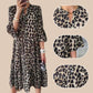 🔥50 % DE DESCUENTO POR TIEMPO LIMITADO🔥Vestido casual con estampado de leopardo y botones en la parte delantera