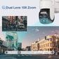 🔥HOT SALE🔥10X Zoom Dual Lens Remote Night Vision Solar Surveillance Camera