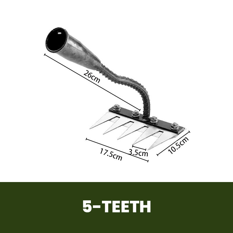 🔥VENTA CALIENTE🔥 Rastrillo para desmalezar de acero al carbono de 5/6/7/8 dientes 