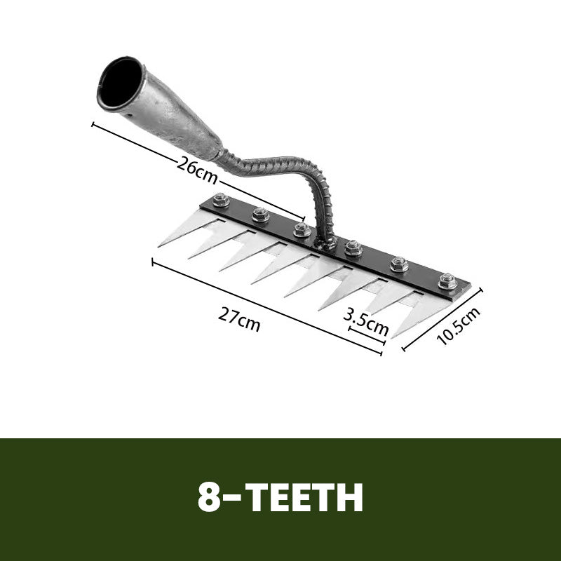 🔥VENTA CALIENTE🔥 Rastrillo para desmalezar de acero al carbono de 5/6/7/8 dientes 