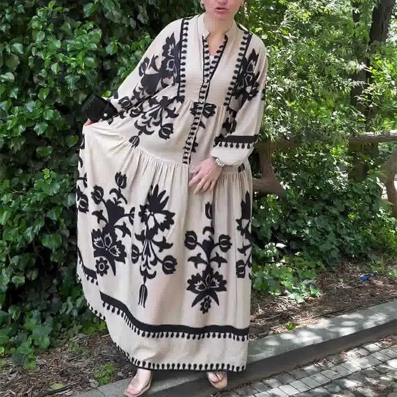 Women's Retro Maxi Dress