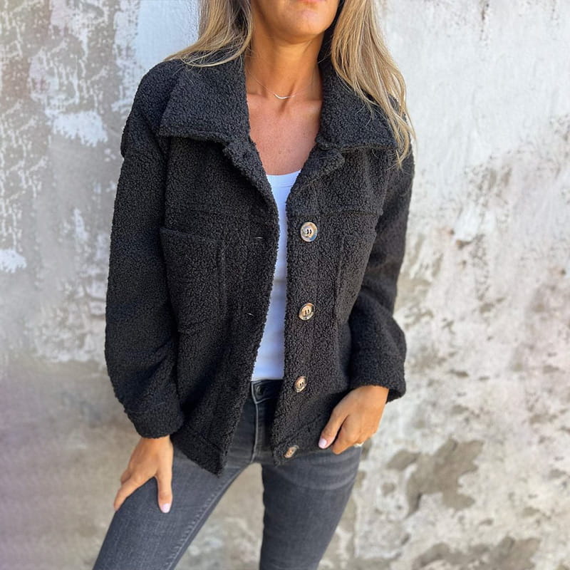 🔥Limited Time 50% OFF🔥Women's Warm Lapel Cropped Jacket