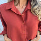 🔥VENTA CALIENTE - 50% DE DESCUENTO💝Camisa elegante de color sólido con botones para mujer