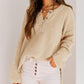Suéter de punto gofrado Henley con descuento del 50 % por tiempo limitado