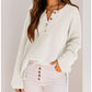 Suéter de punto gofrado Henley con descuento del 50 % por tiempo limitado