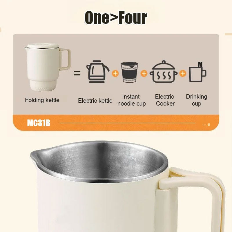 Multifunctional Portable Stainless Steel Folding Electic Kettle