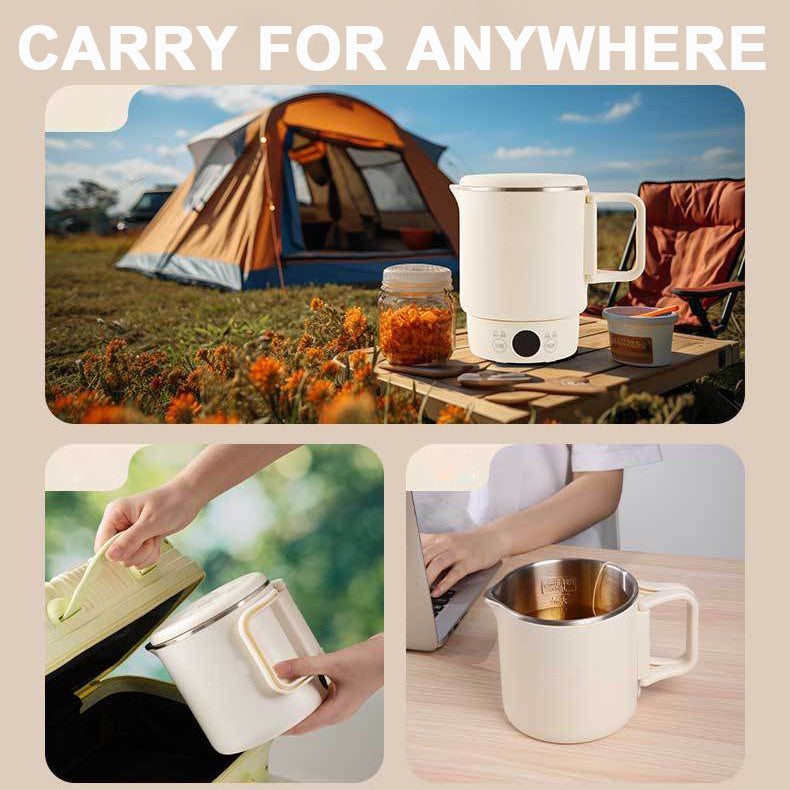 Multifunctional Portable Stainless Steel Folding Electic Kettle