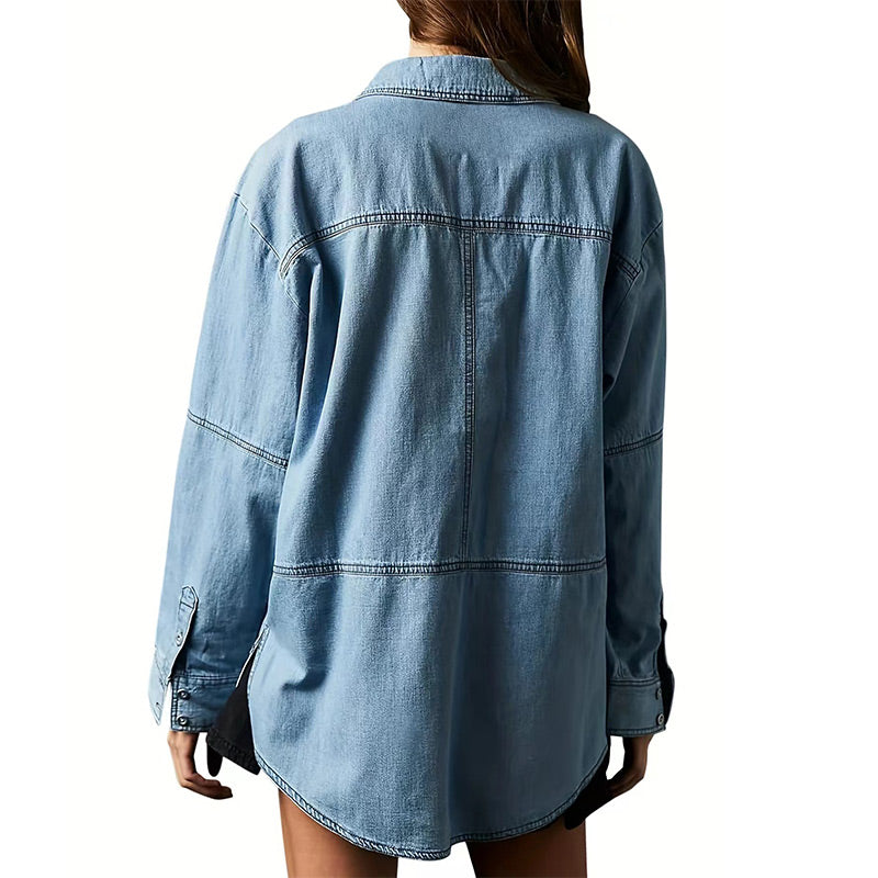 🔥Autumn Sale 50% OFF🔥Women's Oversized Denim Pullover