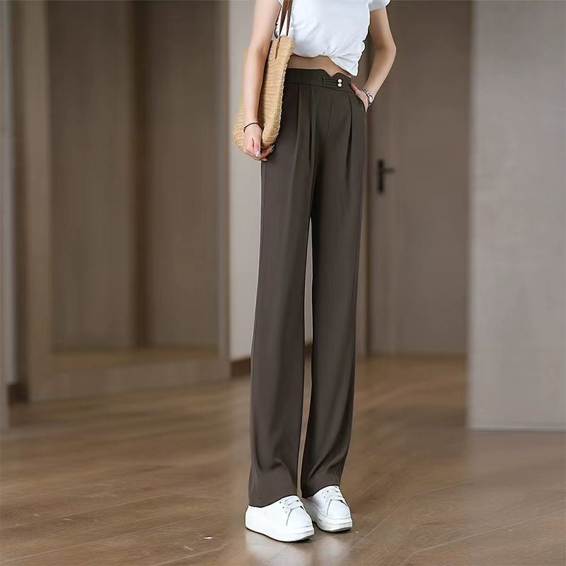 🔥Limited time 50% off🔥Summer Cooling High-Waisted Straight-Leg Pants with Pockets