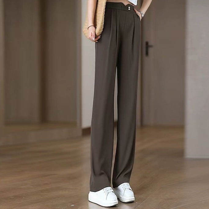 🔥Limited time 50% off🔥Summer Cooling High-Waisted Straight-Leg Pants with Pockets