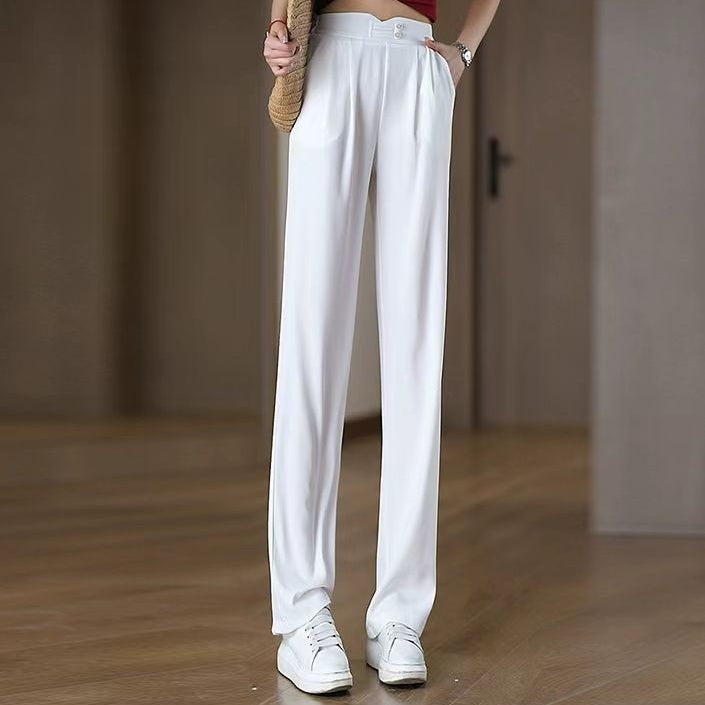 🔥Limited time 50% off🔥Summer Cooling High-Waisted Straight-Leg Pants with Pockets