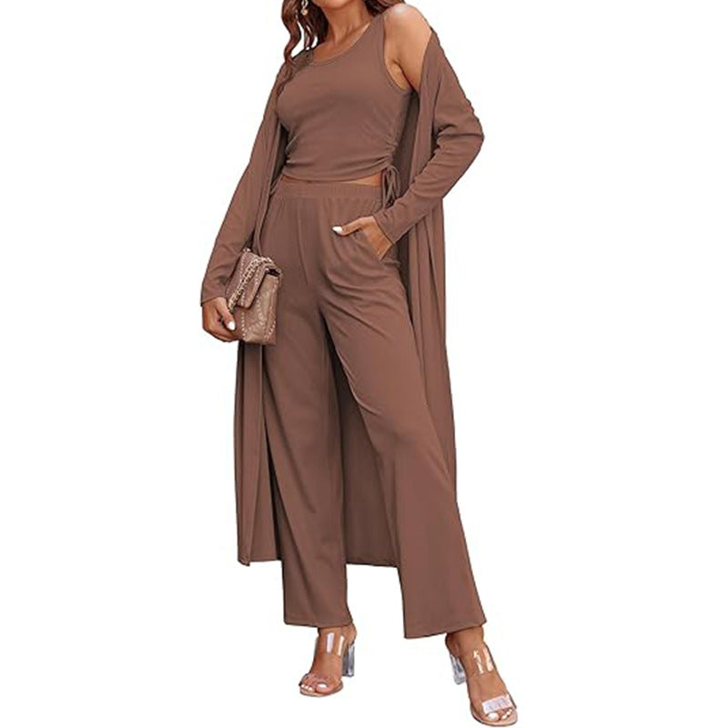 🔥Autumn Sale 50% OFF🔥Women’s Solid Color Casual 3-Piece Set