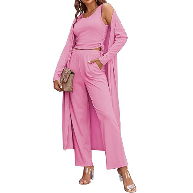 🔥Autumn Sale 50% OFF🔥Women’s Solid Color Casual 3-Piece Set